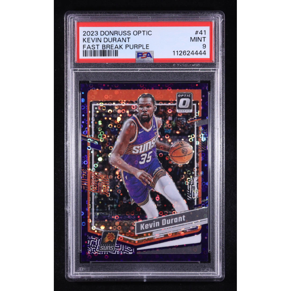 Kevin Durant 2023-24 Donruss Optic Fast Break Purple #41 #84/99 (PSA 9) at PristineAuction.com