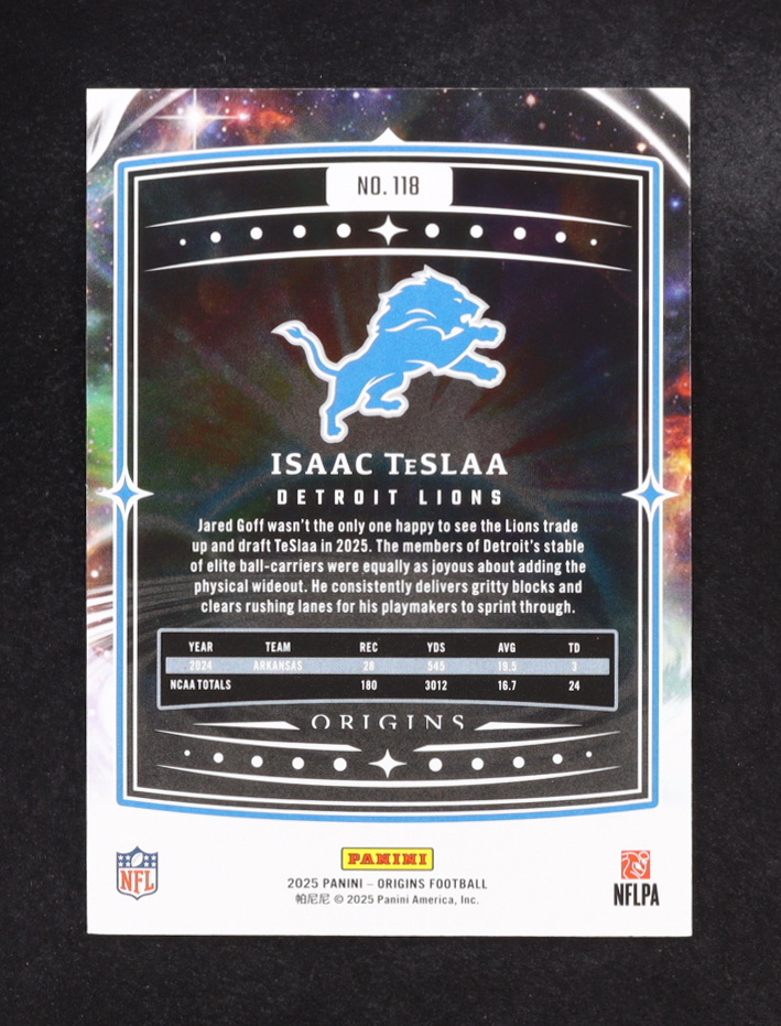 Isaac TeSlaa 2025 Panini Origins #118 RC at PristineAuction.com Isaac TeSlaa 2025 Panini Origins #118 RC at PristineAuction.com