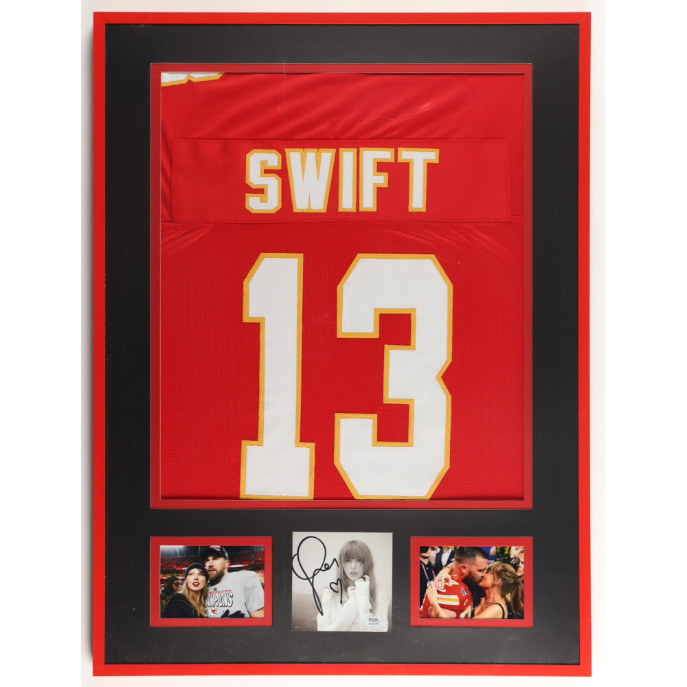 Taylor Swift Signed Custom Framed "The Tortured Poets Department" CD Album Insert Display with Jersey (PSA) at PristineAuction.com