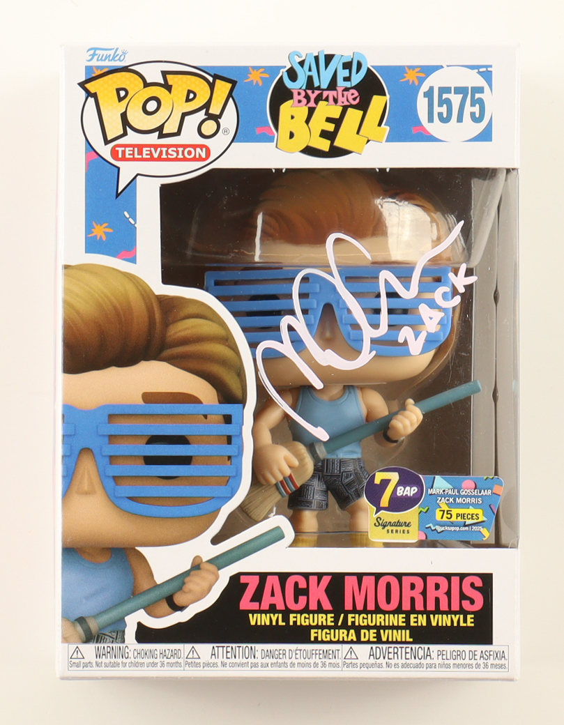 Mark-Paul Gosselaar Signed "Saved By The Bell" #1575 Zack Morris Funko Pop! Vinyl Figure Inscribed "Zack" (JSA) at PristineAuction.com Mark-Paul Gosselaar Signed "Saved By The Bell" #1575 Zack Morris Funko Pop! Vinyl Figure Inscribed "Zack" (JSA) at PristineAuction.com