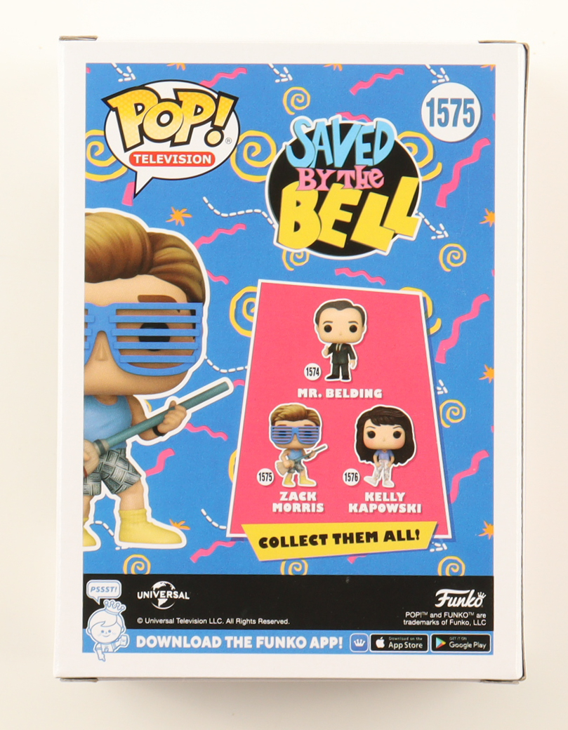 Mark-Paul Gosselaar Signed "Saved By The Bell" #1575 Zack Morris Funko Pop! Vinyl Figure Inscribed "Zack" (JSA) at PristineAuction.com Mark-Paul Gosselaar Signed "Saved By The Bell" #1575 Zack Morris Funko Pop! Vinyl Figure Inscribed "Zack" (JSA) at PristineAuction.com