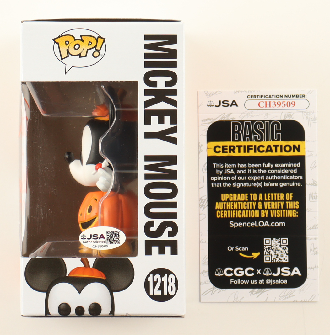 Bret Iwan Signed "Disney" #1218 Mickey Mouse Funko Pop! Signature Series Vinyl Figure Inscribed "Mickey" (JSA) at PristineAuction.com Bret Iwan Signed "Disney" #1218 Mickey Mouse Funko Pop! Signature Series Vinyl Figure Inscribed "Mickey" (JSA) at PristineAuction.com