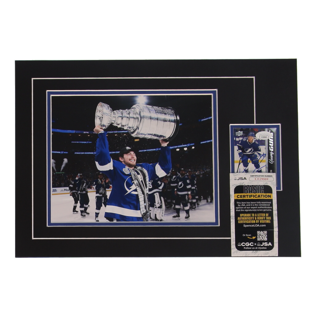 Ross Colton Signed 12x17 Custom Matted Sports Card Display with Photo (JSA) at PristineAuction.com Ross Colton Signed 12x17 Custom Matted Sports Card Display with Photo (JSA) at PristineAuction.com