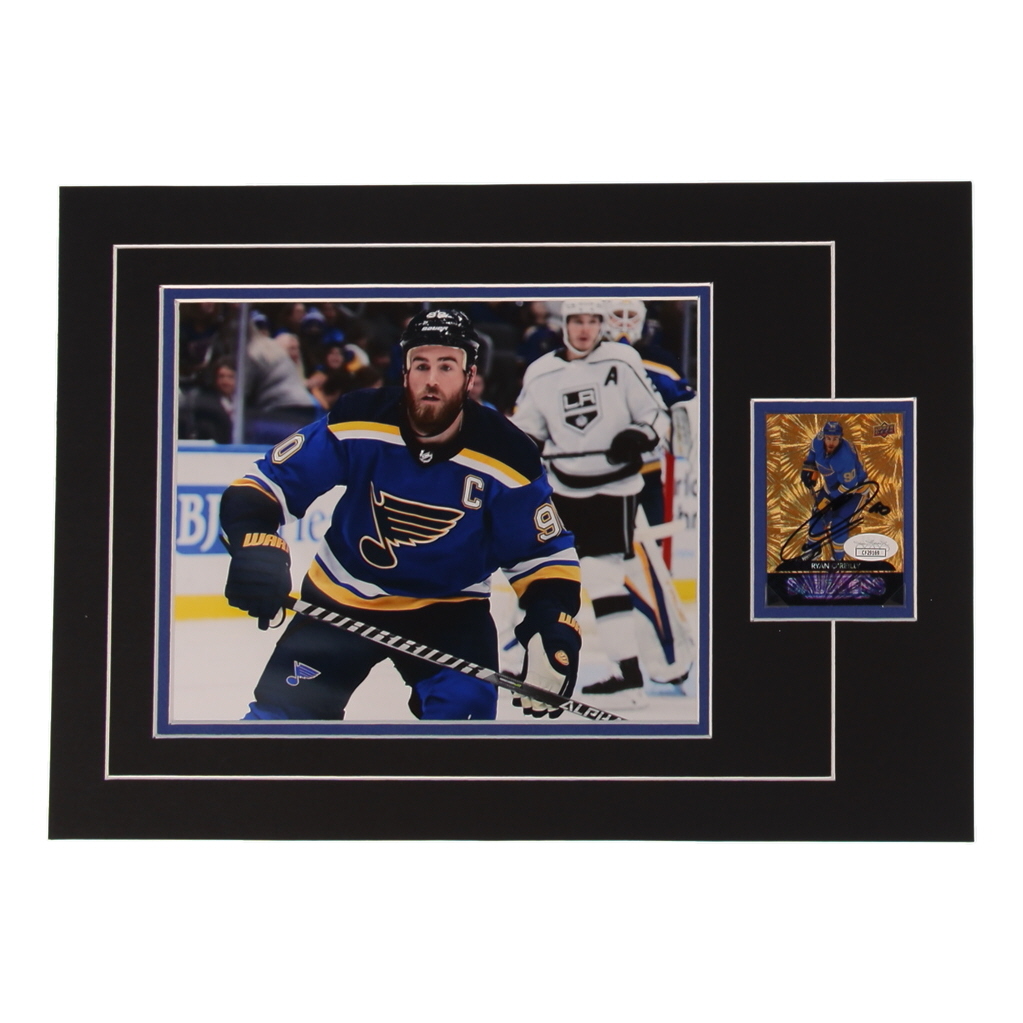 Ryan O'Reilly Signed 12x17 Custom Matted Sports Card Display with Photo (JSA) at PristineAuction.com Ryan O'Reilly Signed 12x17 Custom Matted Sports Card Display with Photo (JSA) at PristineAuction.com