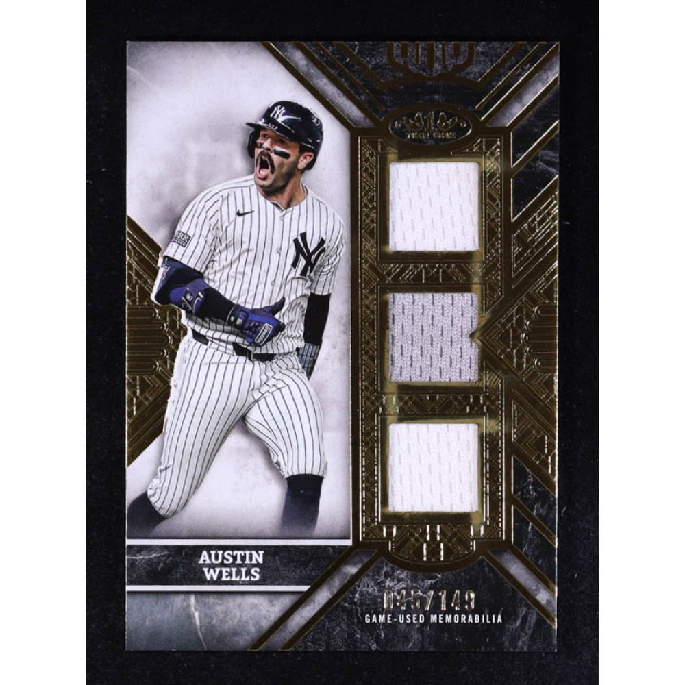 Austin Wells 2025 Topps Tier One Triple Relics #T1TRAW #045/149 at PristineAuction.com