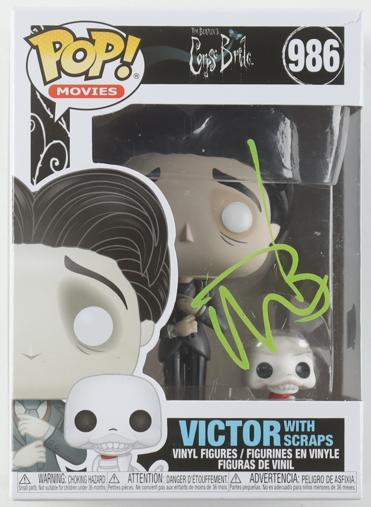 Johnny Depp Signed "Corpse Bride" #986 Victor with Scraps Funko Pop! Vinyl Figure (Beckett) at PristineAuction.com Johnny Depp Signed "Corpse Bride" #986 Victor with Scraps Funko Pop! Vinyl Figure (Beckett) at PristineAuction.com