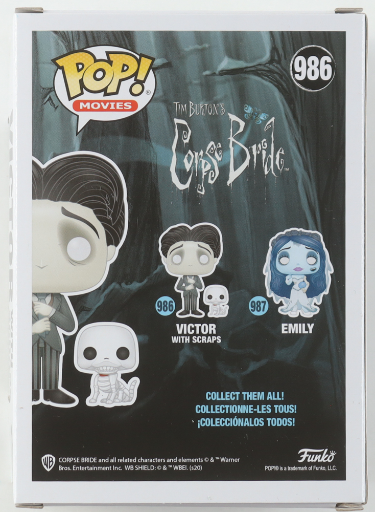 Johnny Depp Signed "Corpse Bride" #986 Victor with Scraps Funko Pop! Vinyl Figure (Beckett) at PristineAuction.com Johnny Depp Signed "Corpse Bride" #986 Victor with Scraps Funko Pop! Vinyl Figure (Beckett) at PristineAuction.com