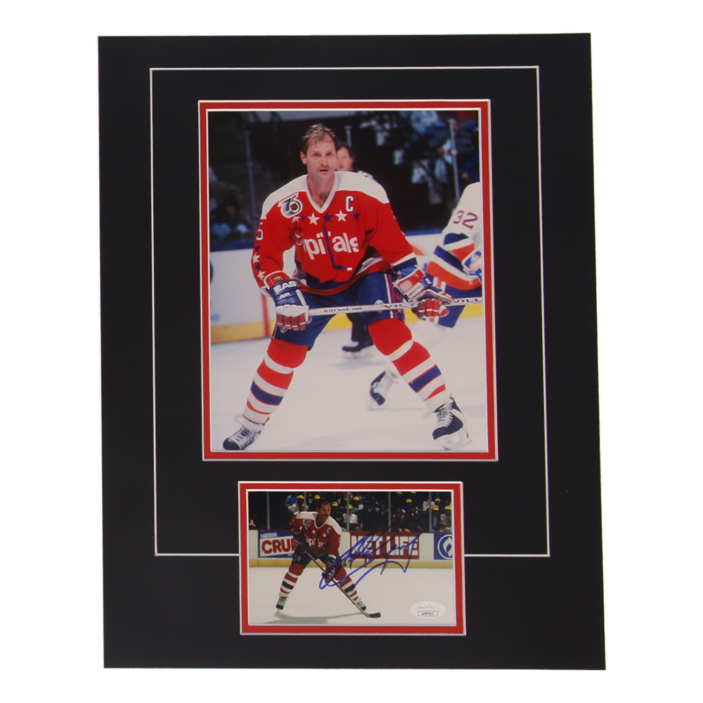Rod Langway Signed 12x17 Custom Matted Photo Display (JSA) at PristineAuction.com