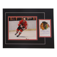 Bobby Hull Signed 12x17 Custom Matted Photo Display Inscribed "'61 Cup Champs" (JSA) at PristineAuction.com