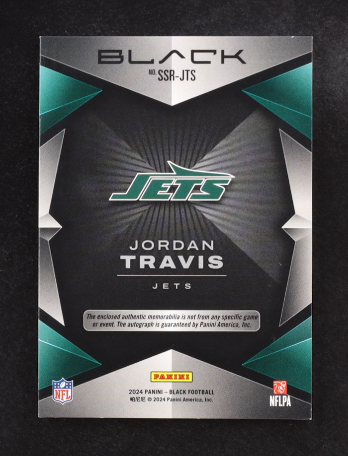 Jordan Travis 2024 Panini Black Sizeable Rookie Jersey Signatures Royal #23 #1/50 RC at PristineAuction.com Jordan Travis 2024 Panini Black Sizeable Rookie Jersey Signatures Royal #23 #1/50 RC at PristineAuction.com