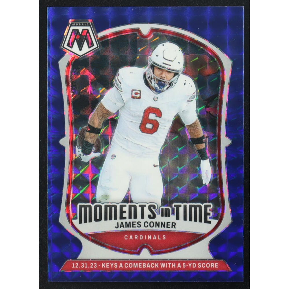 James Conner 2024 Panini Mosaic Moments in Time Mosaic Blue #25 #77/99 at PristineAuction.com