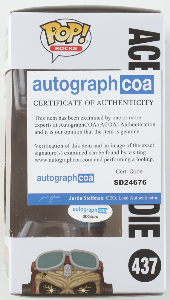 Steve Harris Signed "Iron Maiden" #437 Aces High Eddie Funko Pop! Vinyl Figure (ACOA) at PristineAuction.com Steve Harris Signed "Iron Maiden" #437 Aces High Eddie Funko Pop! Vinyl Figure (ACOA) at PristineAuction.com