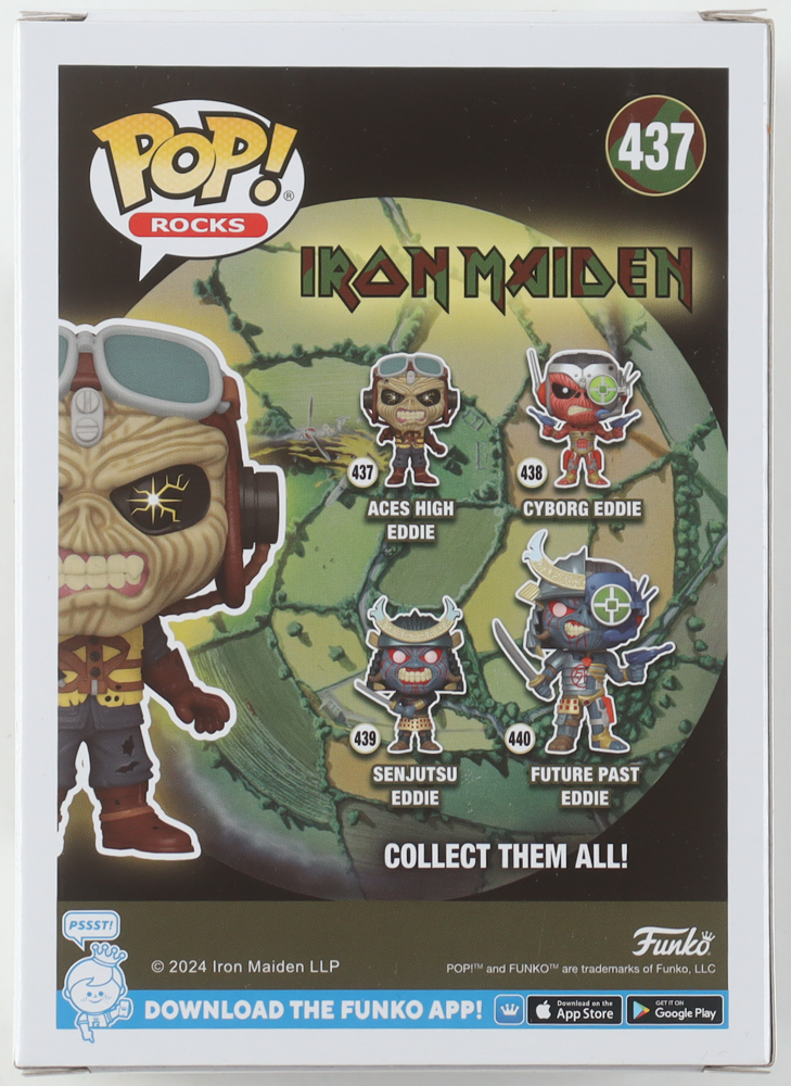 Steve Harris Signed "Iron Maiden" #437 Aces High Eddie Funko Pop! Vinyl Figure (ACOA) at PristineAuction.com Steve Harris Signed "Iron Maiden" #437 Aces High Eddie Funko Pop! Vinyl Figure (ACOA) at PristineAuction.com