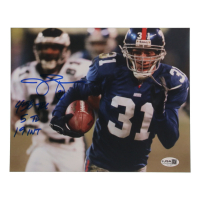Jason Sehorn Signed Giants 8x10 Photo with Career Stat Inscriptions (JSA) at PristineAuction.com