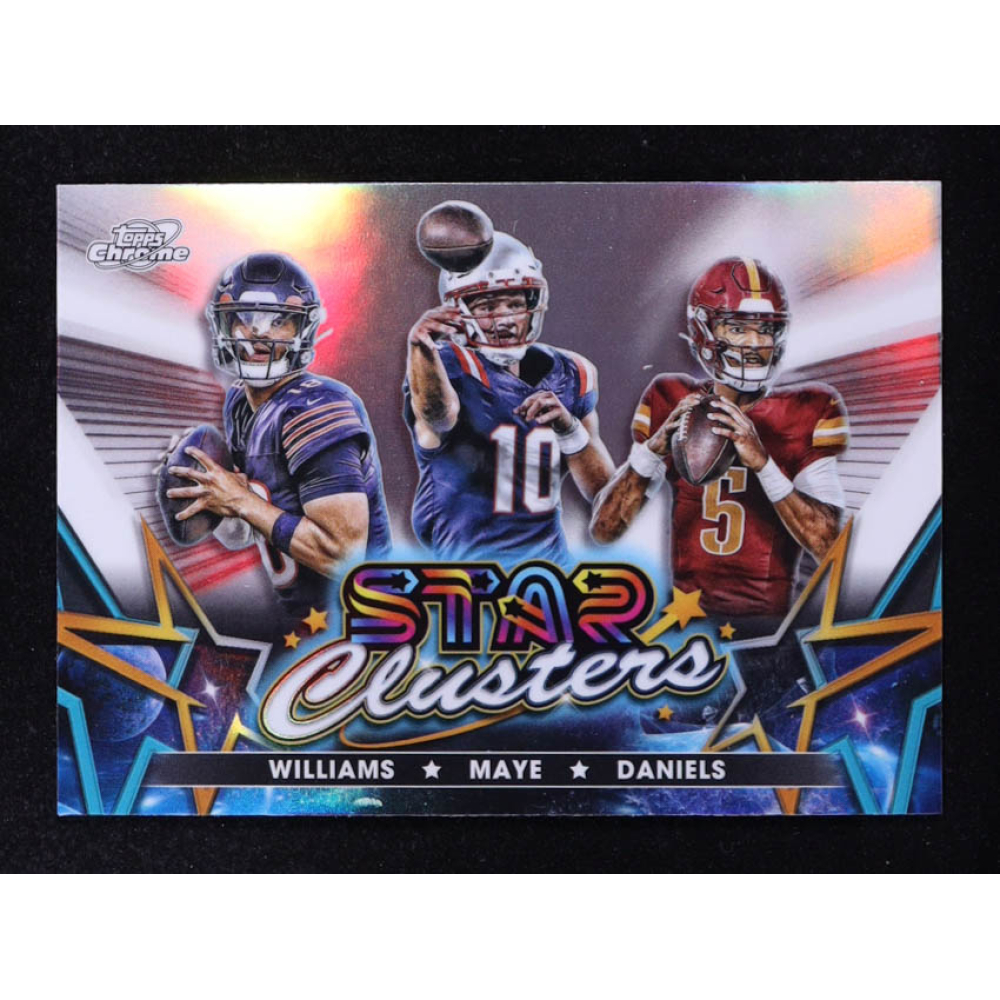 Jayden Daniels / Drake Maye / Caleb Williams 2024 Topps Cosmic Chrome Star Clusters #SCL1 RC at PristineAuction.com