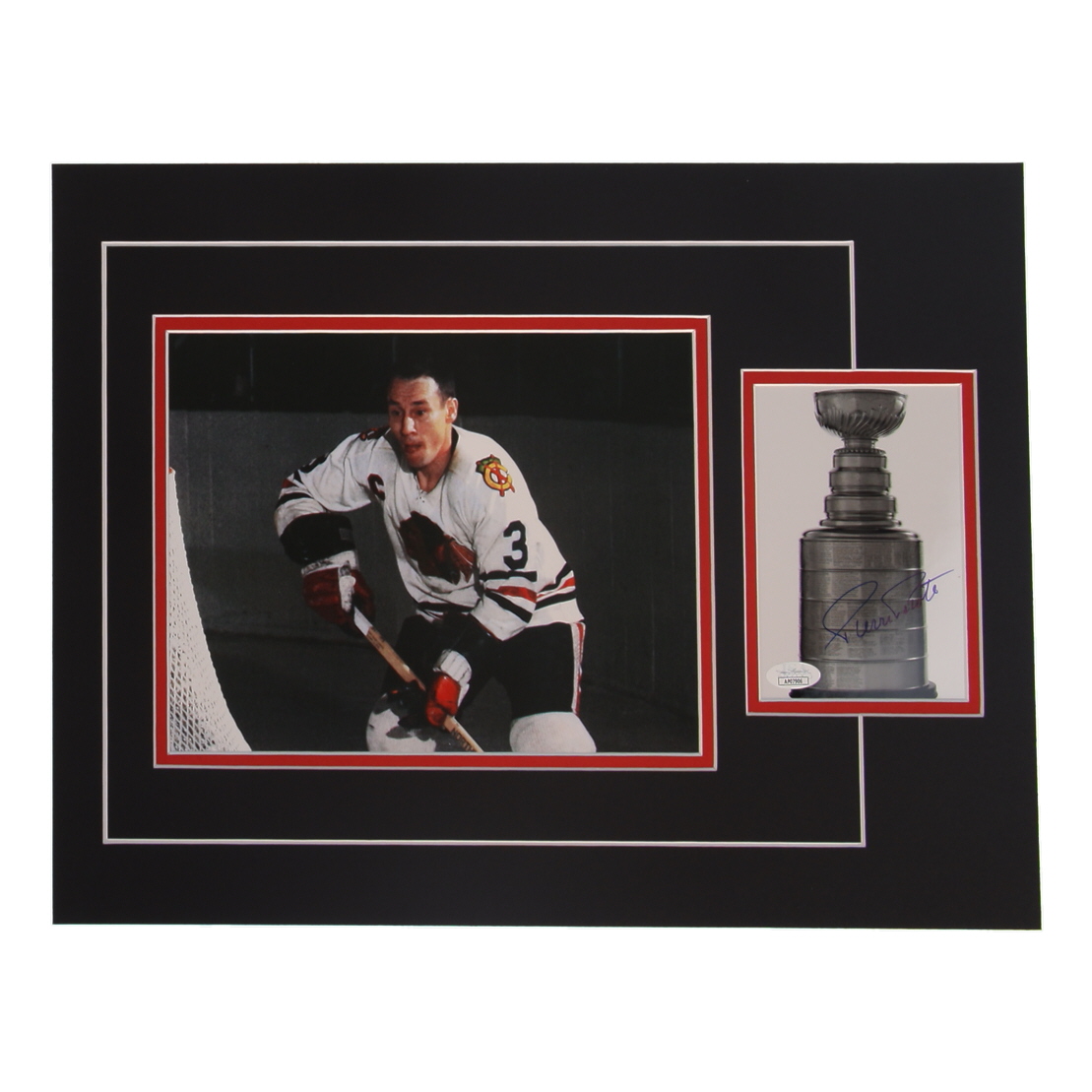 Pierre Pilote Signed 12x17 Custom Matted Photo Display (JSA) at PristineAuction.com Pierre Pilote Signed 12x17 Custom Matted Photo Display (JSA) at PristineAuction.com