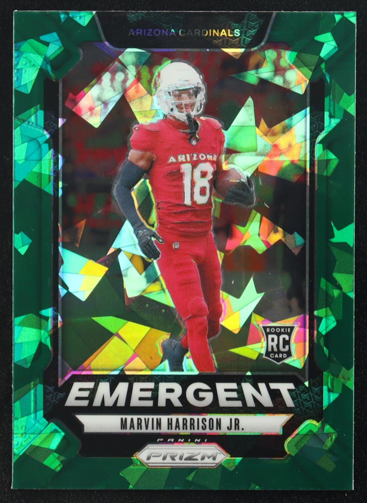 Marvin Harrison Jr. 2024 Panini Prizm Emergent Green Ice #5 RC