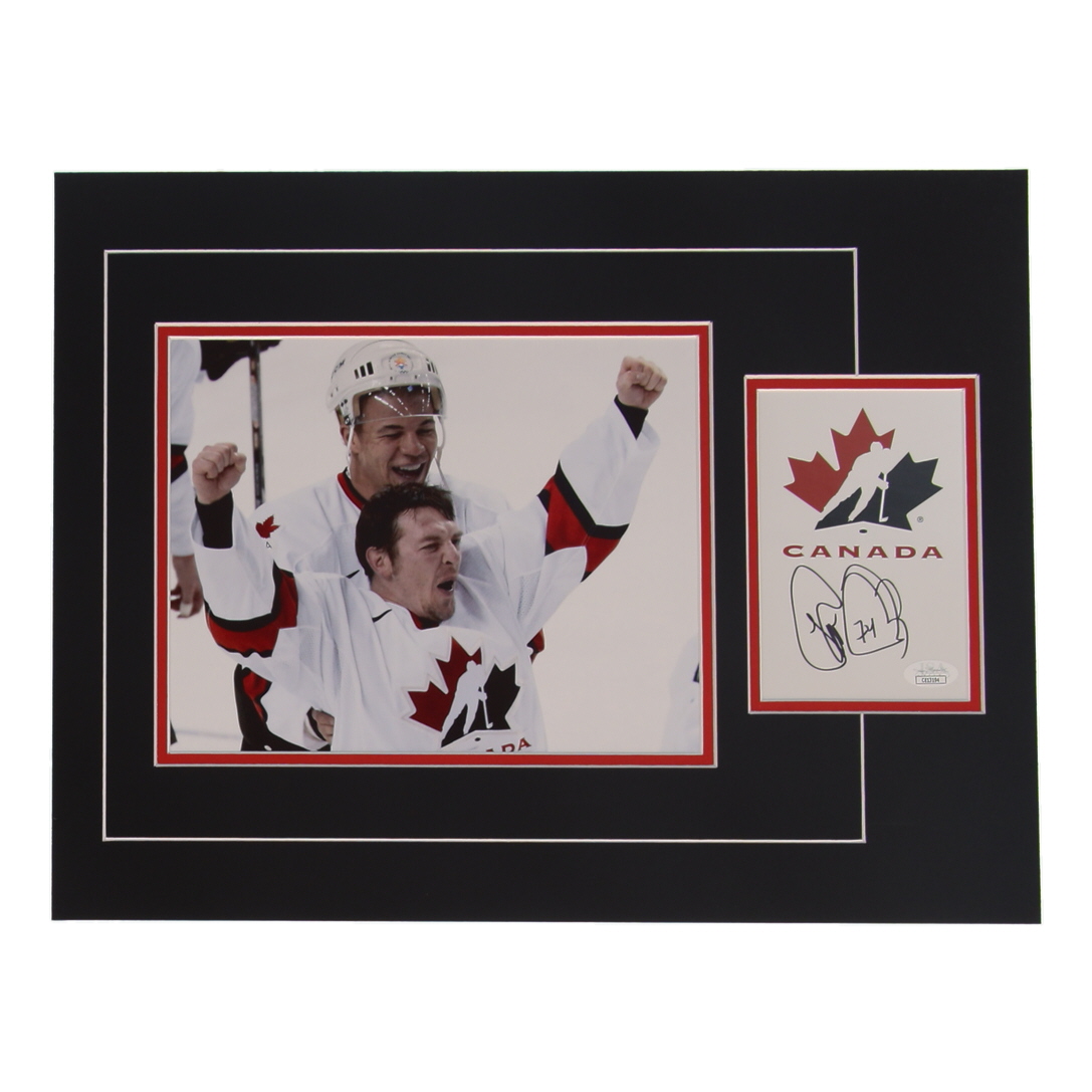 Theo Fleury Signed 12x17 Custom Matted Photo Display (JSA) at PristineAuction.com Theo Fleury Signed 12x17 Custom Matted Photo Display (JSA) at PristineAuction.com