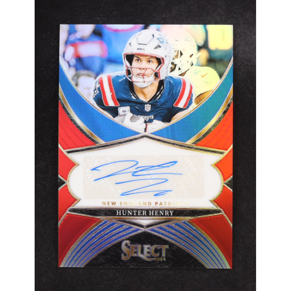 Hunter Henry 2024 Select Select Signatures Prizm Red #14 #2/75 at PristineAuction.com