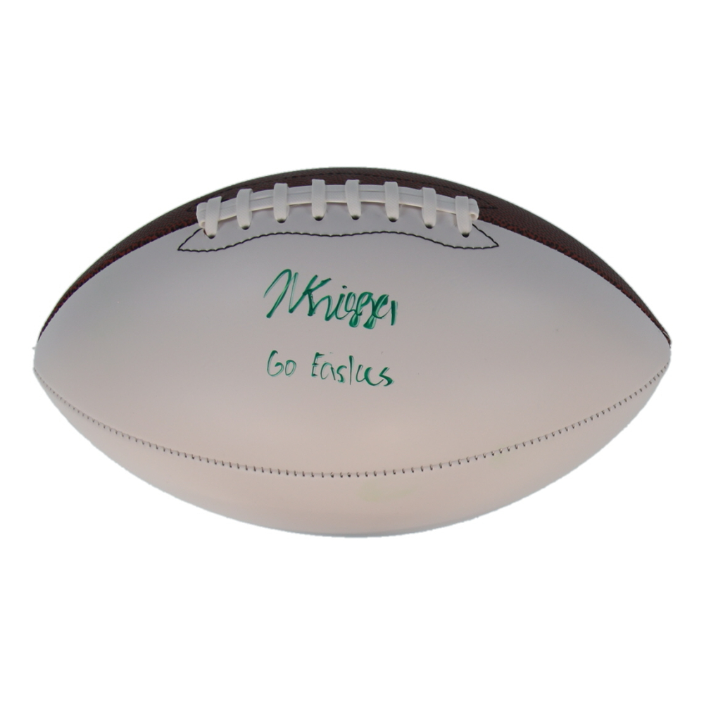 Noah Knigga Signed Football Inscribed "Go Eagles" (AWM) at PristineAuction.com