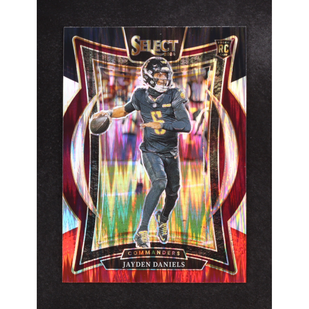 Jayden Daniels 2024 Select Prizm Black and Red Shock #26 RC at PristineAuction.com