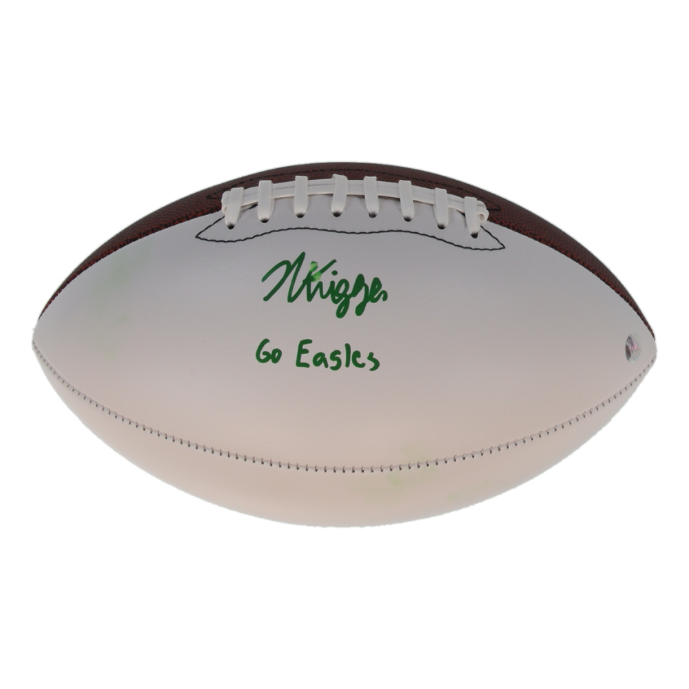 Noah Knigga Signed Football Inscribed "Go Eagles" (AWM) at PristineAuction.com