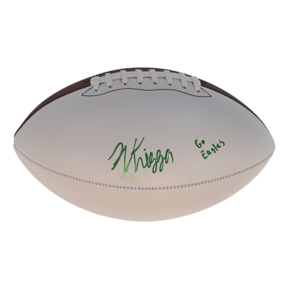 Noah Knigga Signed Football Inscribed "Go Eagles" (AWM) at PristineAuction.com