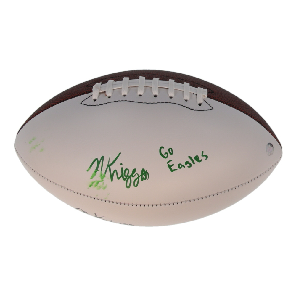 Noah Knigga Twice-Signed Football Inscribed "Go Eagles" (AWM) at PristineAuction.com