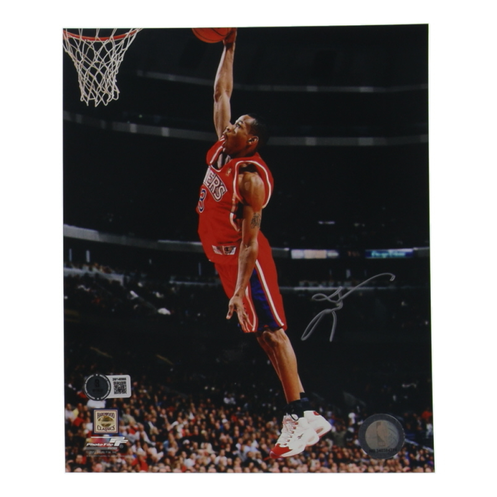 Allen Iverson Signed 76ers 8x10 Photo (Beckett) at PristineAuction.com