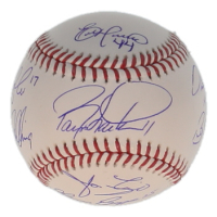 1990 World Series Cincinnati Reds Team Signed Baseball-Signed by (8) with Barry Larkin, Jose Rijo, Chris Sabo, Eric Davis (Beckett) at PristineAuction.com