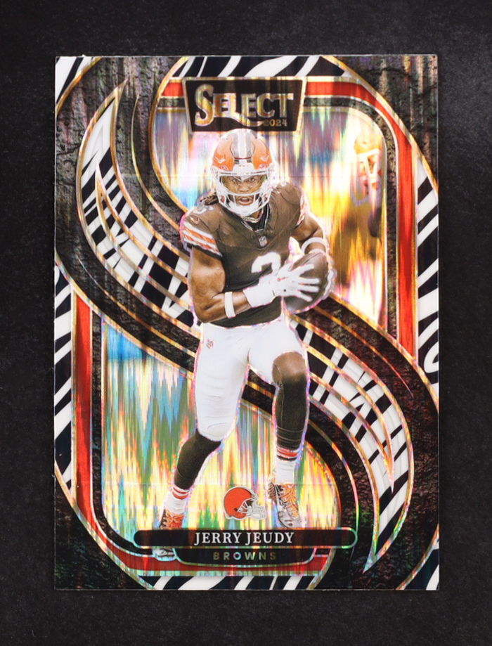 Jerry Jeudy 2024 Select Prizm Zebra Shock #169 at PristineAuction.com Jerry Jeudy 2024 Select Prizm Zebra Shock #169 at PristineAuction.com