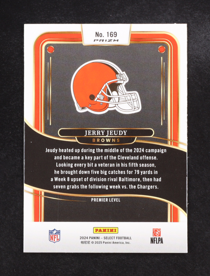 Jerry Jeudy 2024 Select Prizm Zebra Shock #169 at PristineAuction.com Jerry Jeudy 2024 Select Prizm Zebra Shock #169 at PristineAuction.com