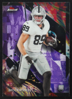 Brock Bowers 2024 Finest Purple Refractors #182 RC #36/200 at PristineAuction.com