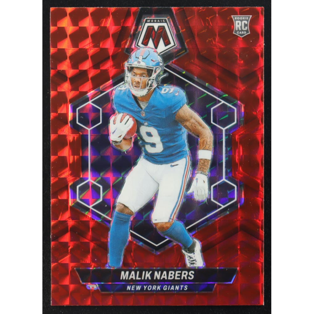 Malik Nabers 2024 Mosaic Mosaic Red #306 RC at PristineAuction.com