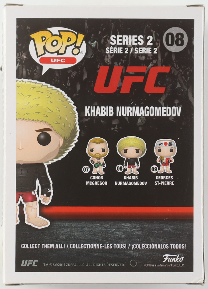 Khabib Nurmagomedov Signed "UFC" #08 Funko Pop! Vinyl Figure (JSA) at PristineAuction.com Khabib Nurmagomedov Signed "UFC" #08 Funko Pop! Vinyl Figure (JSA) at PristineAuction.com