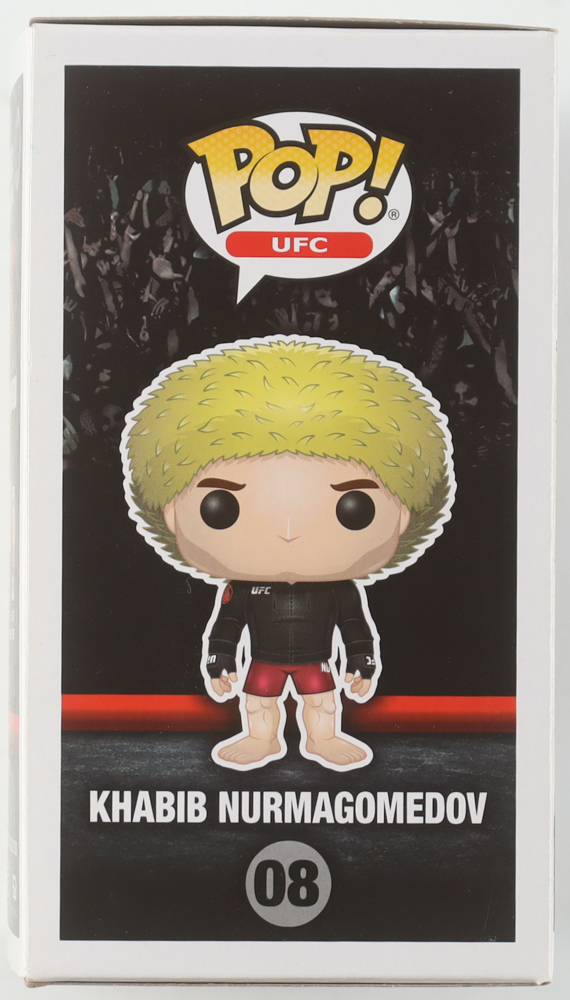 Khabib Nurmagomedov Signed "UFC" #08 Funko Pop! Vinyl Figure (JSA) at PristineAuction.com Khabib Nurmagomedov Signed "UFC" #08 Funko Pop! Vinyl Figure (JSA) at PristineAuction.com