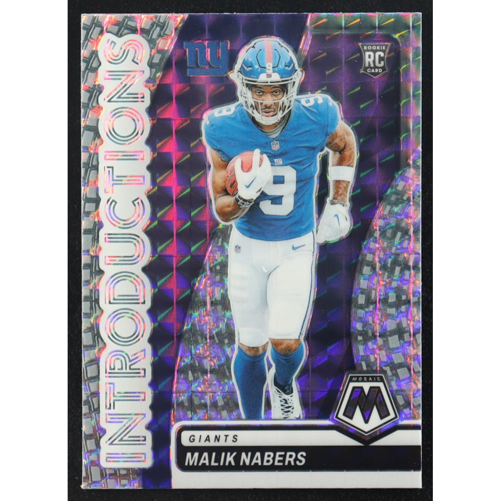 Malik Nabers 2024 Mosaic Introductions Mosaic #4 RC at PristineAuction.com