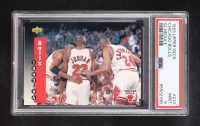 Michael Jordan 1993-94 Upper Deck #213 / Chicago Bulls Schedule (PSA 9) at PristineAuction.com