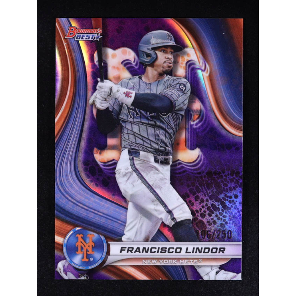 Francisco Lindor 2024 Bowman's Best Purple Refractors #42 #106/250 at PristineAuction.com
