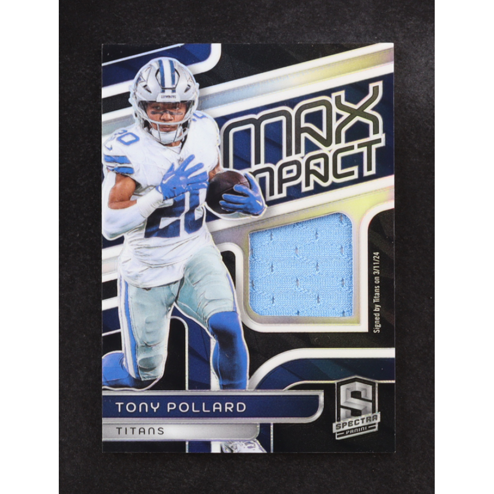 Tony Pollard 2024 Panini Spectra Max Impact Materials #20 #35/99 at PristineAuction.com