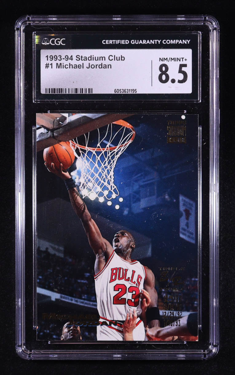 Michael Jordan 1993-94 Stadium Club #1 TD (CGC 8.5) at PristineAuction.com Michael Jordan 1993-94 Stadium Club #1 TD (CGC 8.5) at PristineAuction.com