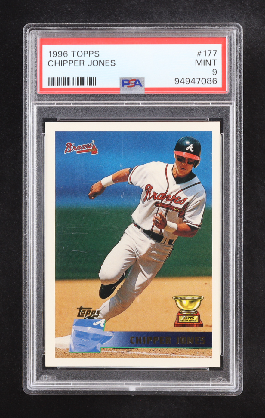 Chipper Jones 1996 Topps #177 (PSA 9) at PristineAuction.com Chipper Jones 1996 Topps #177 (PSA 9) at PristineAuction.com