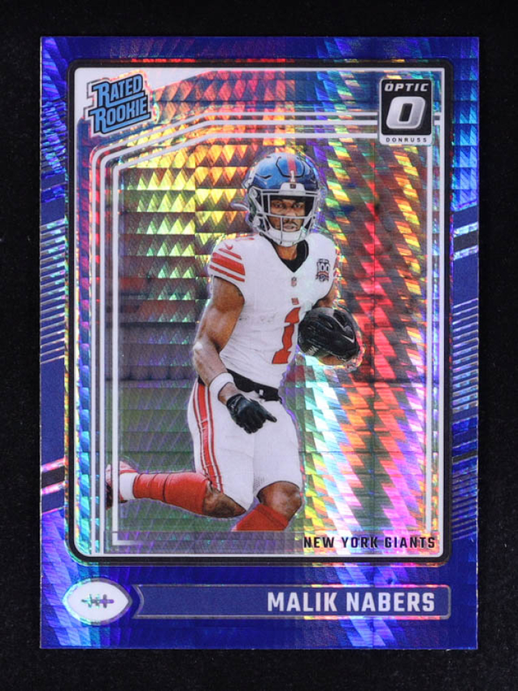 Malik Nabers 2024 Donruss Optic Blue Hyper #271 RR RC