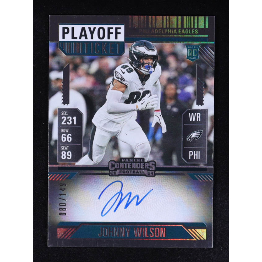 Johnny Wilson 2024 Panini Contenders Playoff Ticket AU #133  #080/149 RC at PristineAuction.com