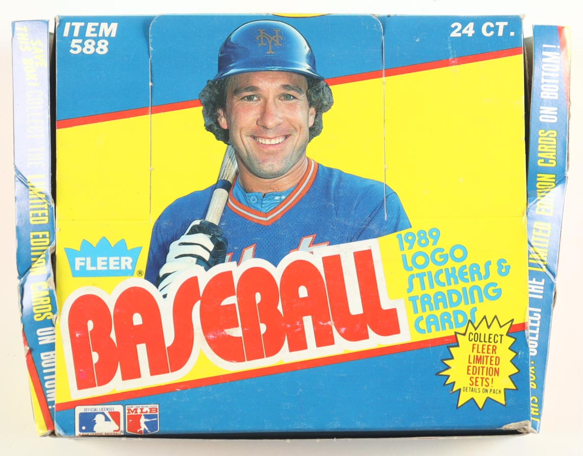 1989 Fleer Baseball Cello Box with (24) Packs at PristineAuction.com 1989 Fleer Baseball Cello Box with (24) Packs at PristineAuction.com