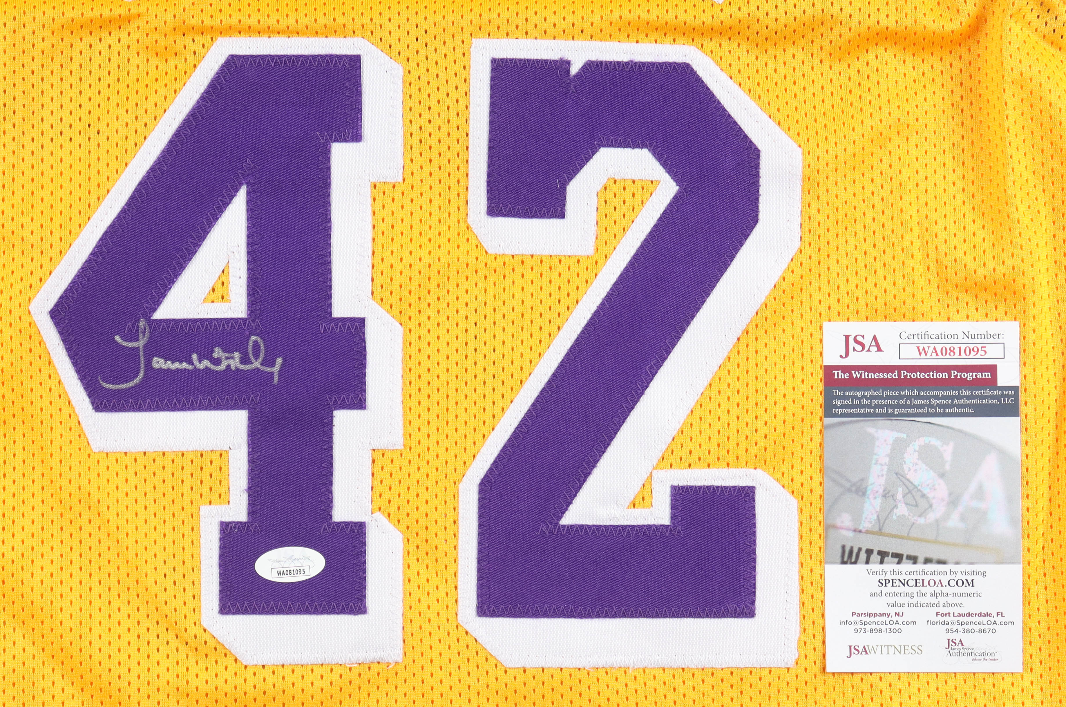 James Worthy Signed Jersey (JSA) at PristineAuction.com James Worthy Signed Jersey (JSA) at PristineAuction.com