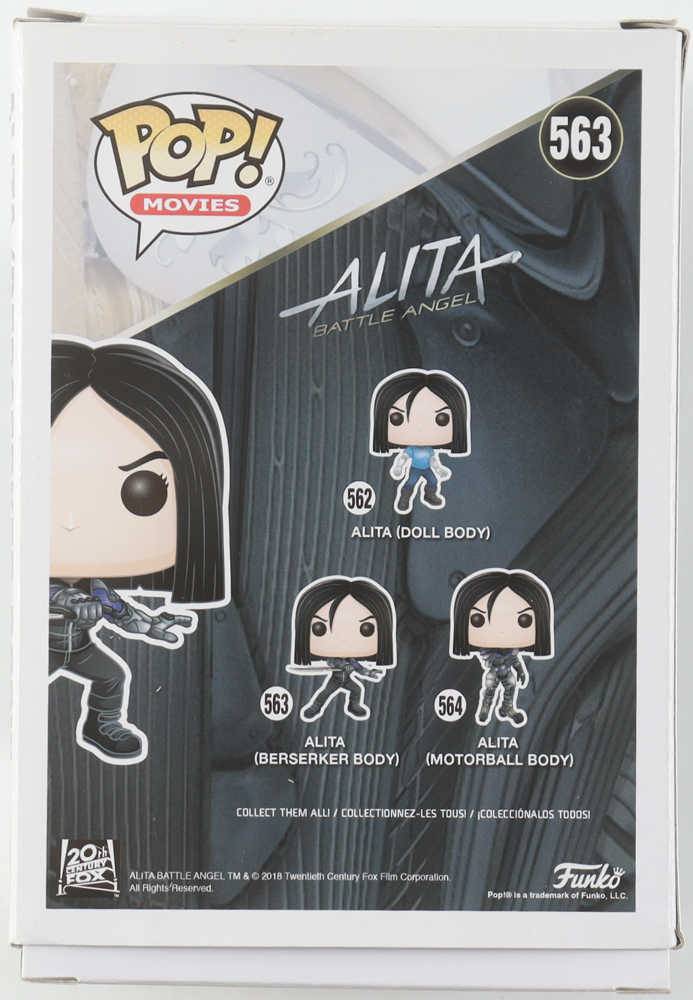 Rosa Salazar Signed "Alita: Battle Angel" #563 Alita (Berserker Body) Funko Pop! Vinyl Figure (ACOA) at PristineAuction.com Rosa Salazar Signed "Alita: Battle Angel" #563 Alita (Berserker Body) Funko Pop! Vinyl Figure (ACOA) at PristineAuction.com