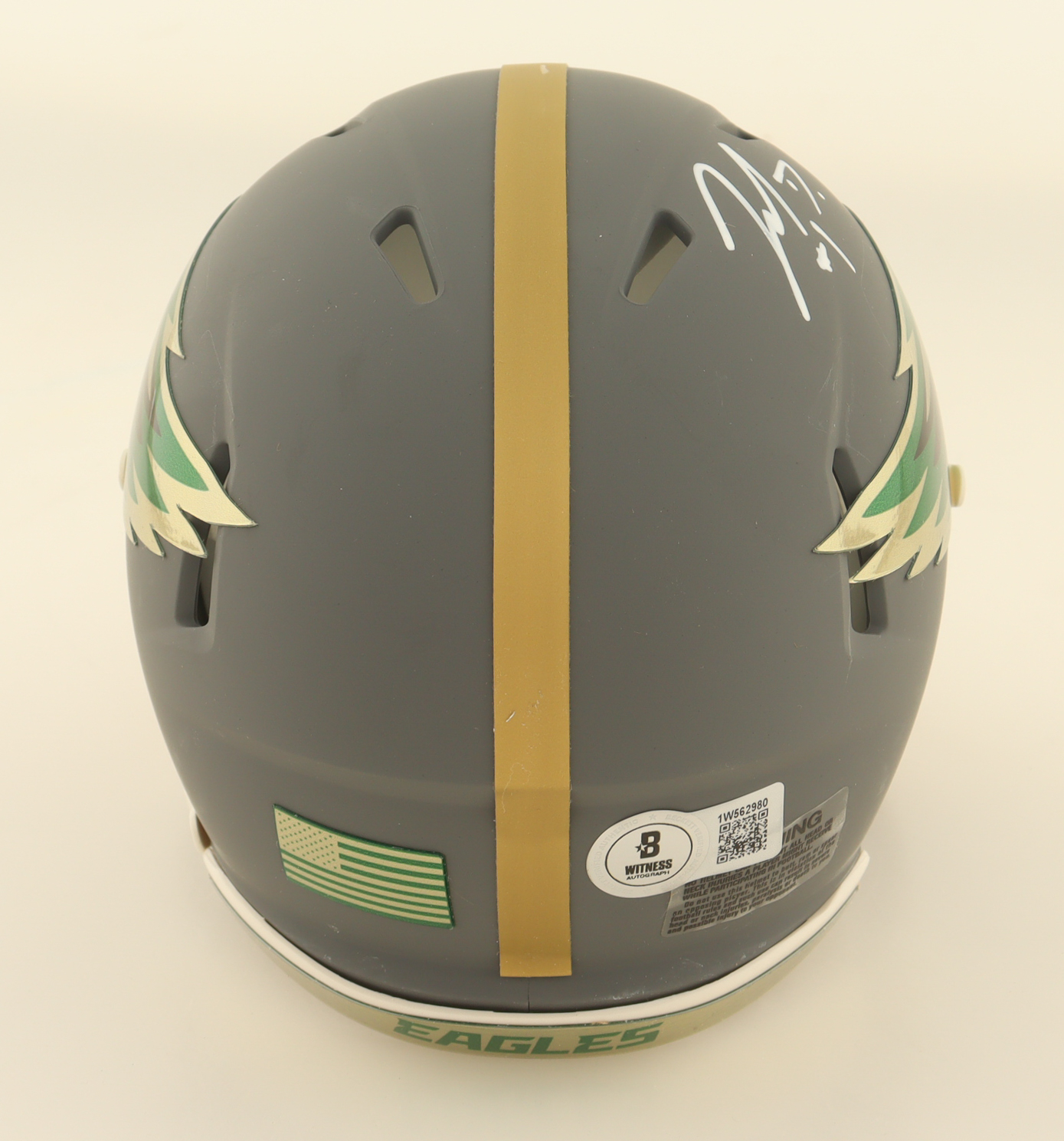 Jahan Dotson Signed Eagles Slate Alternate Speed Mini Helmet (Beckett) at PristineAuction.com Jahan Dotson Signed Eagles Slate Alternate Speed Mini Helmet (Beckett) at PristineAuction.com