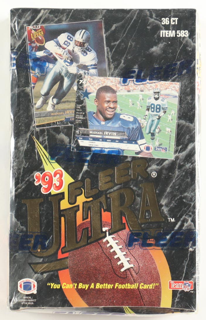 1993 Fleer Ultra Football Hobby Box With (36) Packs at PristineAuction.com 1993 Fleer Ultra Football Hobby Box With (36) Packs at PristineAuction.com