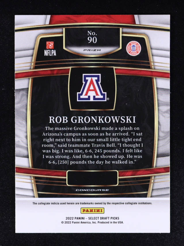 Rob Gronkowski 2022 Select Draft Picks Prizms Red Lazer #90 at PristineAuction.com Rob Gronkowski 2022 Select Draft Picks Prizms Red Lazer #90 at PristineAuction.com